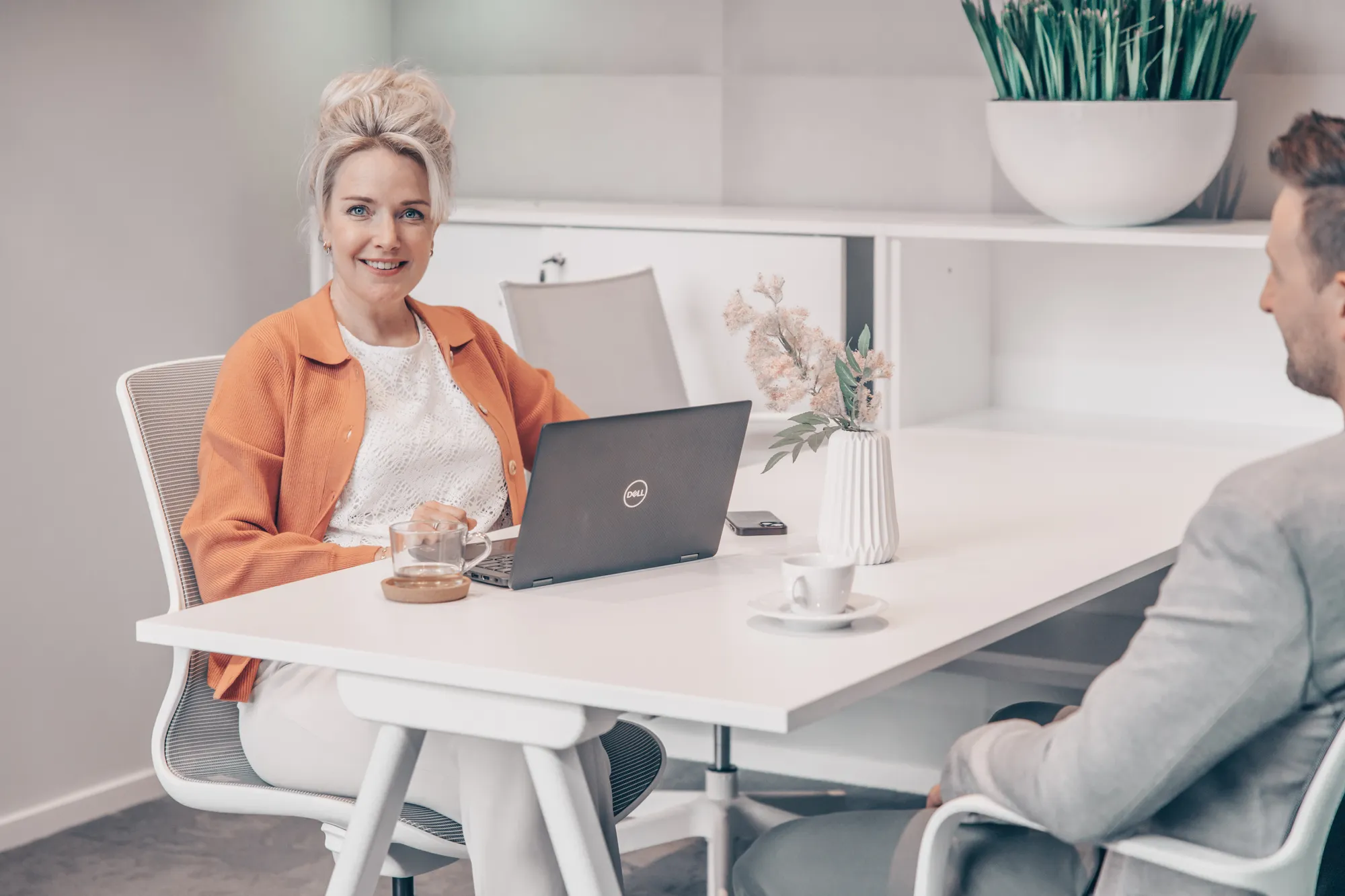 Woman working with laptop